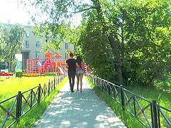 Fit teen Malyshka Che with natural tits enjoys having sex on the bed