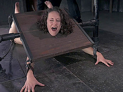 Torture session with skinny pornstar Bonnie Day who loves pain