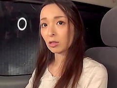 Cute amateur picked up and gives a blowjob in the back of the van