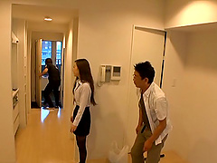 Erotic fucking between a stranger and hairy pussy Saki Asumi