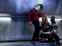 Movie parody with two horny guys and one kinky Kleio Valentien