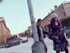 Erotic fucking at home with a straner and sexy Francesca DiCaprio