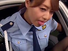 Akiho Yoshizawa is a policewoman who loves making a dick stiff