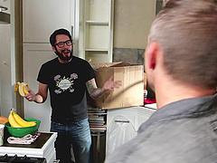 Blonde wife Olivia Austin fucked from behind in the kitchen