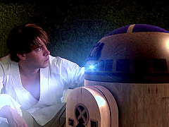 Small-titted Jennifer White places her cunt on a pulsating dong