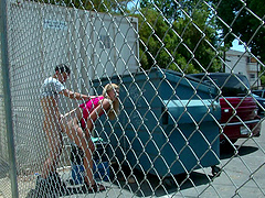 Quickie fucking in the public place with facial for Alexa Grace