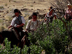 Busty blonde wife fucked on the balcony by her husband's friend