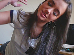 Sexy cowgirl with nice ass pounded hardcore in close up