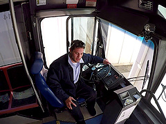 Bimbo Natalia Starr gives her ass to a stranger who drives a truck