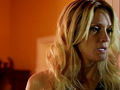 Wild fucking on the table between MILF Jessica Drake and her lover