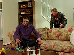 Blonde darling Anikka Albrite fucked on the bed and sprayed with jizz