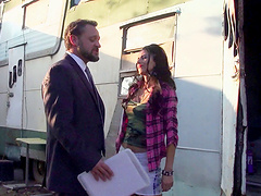 Trashy milf Nikki Daniels gets bent over and fucked like never before