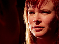 Close up anal fucking with oiled babe Claire Robbins in stockings