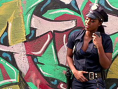 Aria and Jasmine Webb enjoy dildos during an interracial sex game