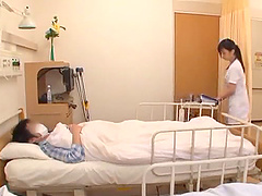 Asian nurse gets fucked in her orgasmic pussy by a horny patient