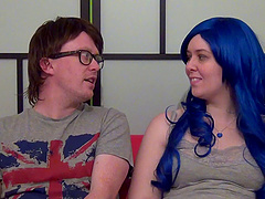 Amateur guy with a small dick gets pleasured by slutty Tattiana