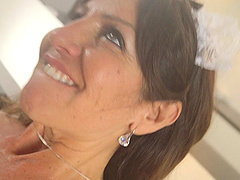 Bosomy Tara Holiday is thrilled to receive a chocolate schlong