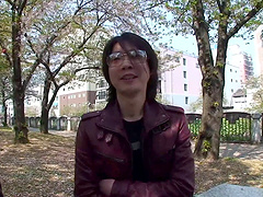 Japanese darling gets undressed and fucked by a horny stranger