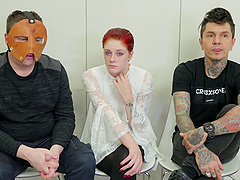 Rough face and ass fucking with a large dick for slutty Ava Little