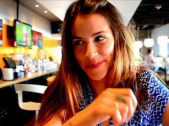 Lesbian Chloe fondling her babe tits outdoor lovely