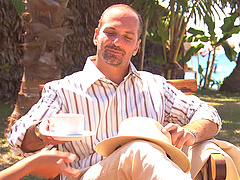 Sahara Knite and Janet are happy to spread their legs for a mature man