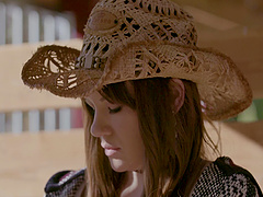 Pale babe Alison Rey gets frisky with a horny stallion's cock