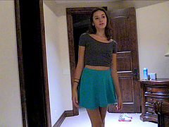 Hottie with small tits Roxanna changing and staying topless