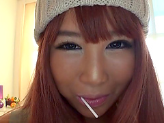 Big breasted Hazuki Mion loves exploring her hot body