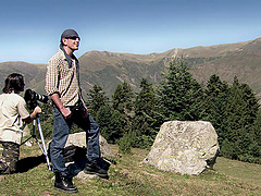 Fabulous outdoor MMF threesome with gorgeous Sharka Blue