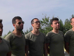 Mea Melone and Lara De Santis open their legs for insatiable soldiers