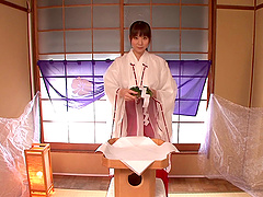 Yuma Asami screams from having her small cunt pleased