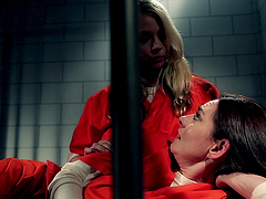 Memorable prison sex by Sarah Vandella and Mindi Mink