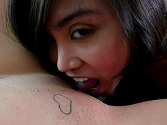 Natural tits chick Melonie in red panties fucked on the casting