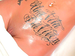 Massaging an attractive brunette and smashing her pussy