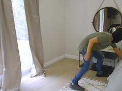 Alix Lovell cleaning her throat with Jessy Jones's dick on her knees