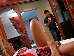 College girl Bruna Lambertini has her pussy filled by Loupan