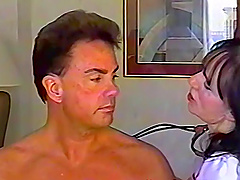 Creaming the massive tits of a salacious mature hottie