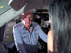 Passionate fucking by the car with good looking model Alice Nice