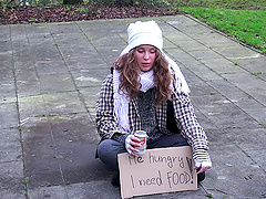 Outdoor fucking between a mature dude and sexy teen Bunny Babe