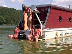 Amateur outdoor lesbian fuck fest with a couple of horny girls