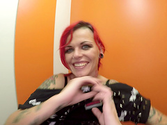 Onix Babe is a naughty redhead who wants to ride a fat dick