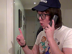 Short-haired Kinky Pink can't stop sucking a delicious cum gun