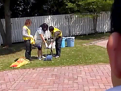 Big tits Asian doll doggystyle smashed hardcore in mmf porn