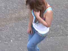 Long hair Hibiki Otsuki in jeans gvng huge dick blowjob