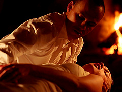 Cristal Caitlin cannot resist her lover's warm touch