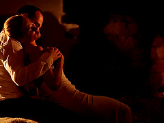 Cristal Caitlin cannot resist her lover's warm touch