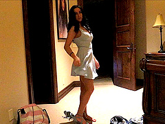 Lovely Cecilia cannot make up her mind which outfit to wear