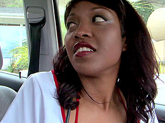 Nasty babe Lotus Lain seduces a guy for a kinky erotic experience