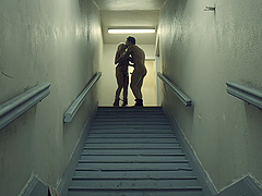 Alex Legend and Katie Morgan's banging ends up with her tits creamed