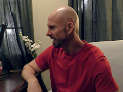 Bald gay Mitch spreading kegs loving his anal ravished